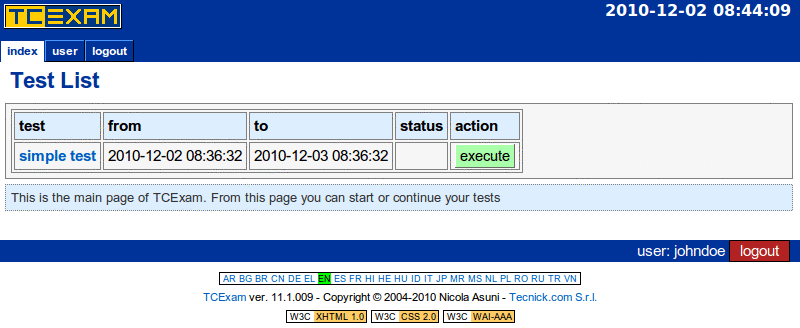 TCExam screenshot QG032